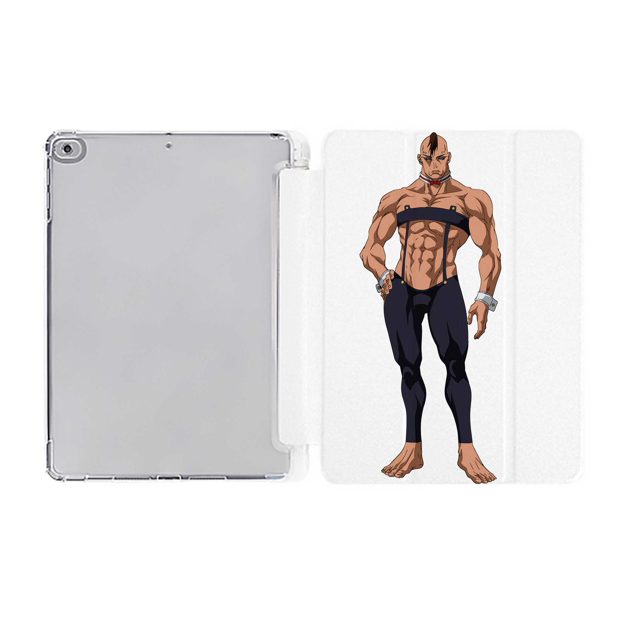 （画像用） 呪術廻戦 Jujutsu Kaisen IPad ケース ペン収納付き 三つ折りスタンド PUレザー×シリコン 対応機種9.5/10.5/10.9インチ